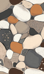 Tile or carpet pattern background with decorative, symmetrical elements. Ideal for wallpaper, textiles, or digital design projects.