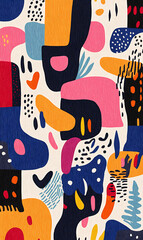Tile or carpet pattern background with decorative, symmetrical elements. Ideal for wallpaper, textiles, or digital design projects.