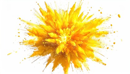 A burst of vibrant yellow particles exploding outwards from a central point