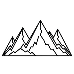 flat-landscape-of-a-mountain-range-isolated-on-pur.eps