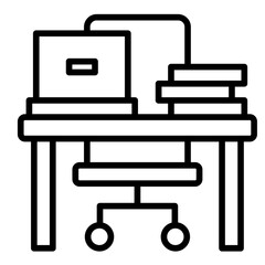 Office Desk  Icon Set Multiple Style Collection