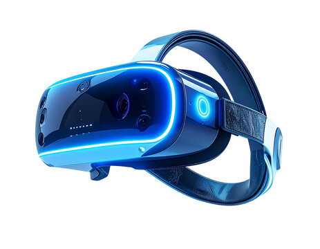  Modern Virtual Reality Headset with Futuristic Glow PNG