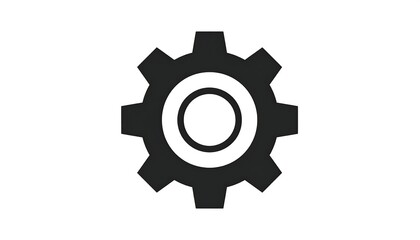 Simple gear icon on white background
