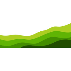Obraz premium Green wave border