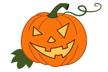Classic Jack-o'-Lantern Vector Illustration for Halloween Design Projects