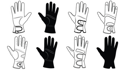 An assortment of different hand gloves in varying styles and colors