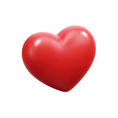 Fototapeta premium Red heart love symbol isolated
