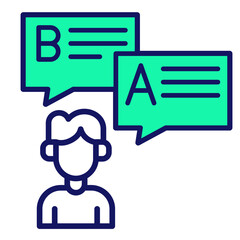 Translation  Icon Set Multiple Style Collection