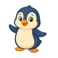 Obraz premium Cute Cartoon Penguin