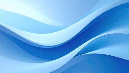 Abstract Flowing Fabric Texture in Shades of Blue and White Elegant Wave Pattern on a Smooth Surface Background for Backdrop Design