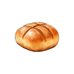 golden bun hand drawn illustration