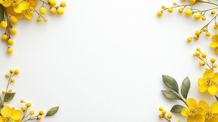 Obraz premium Classic rectangular frame of bright yellow Oregon Gra