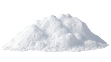 Pile of white powder isolated on transparent background