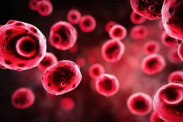 Microscopic view of a single cell with multiple organelles visible in sharp textures and fine biological details in high resolution.