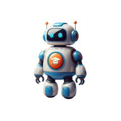 Educational Robot Isolated Illustration Design