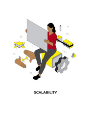 Flat Vector Illustration of Scalability Concept
SCALABILITY