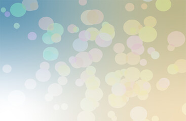 Soft Blue to Beige Gradient Background with Light Bokeh Circles