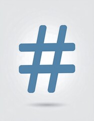 Obraz premium Simple, stylized hashtag symbol