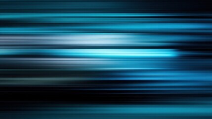 Abstract background with dynamic horizontal streaking light trails in shades of blue and white,