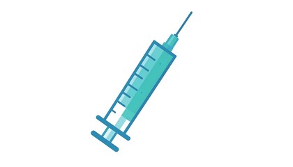 Simple teal syringe graphic