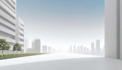 白い街並み　made from white cubes