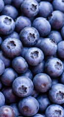 Vibrant Fresh Blueberries Full Frame Background for Healthy Food and Nutrition Concepts