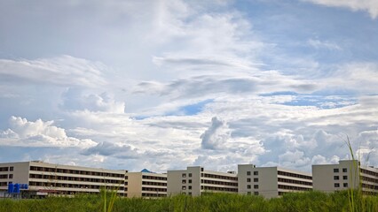 storm clouds over the city