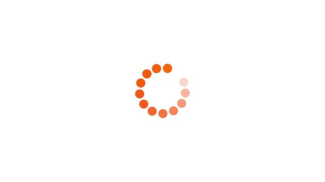 loading and buffering icon animation-looped on white background.