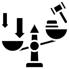 Law Of Demand glyph icon