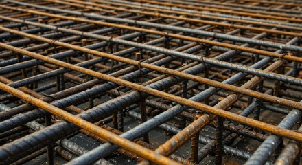 Steel reinforcement bar grid detail
