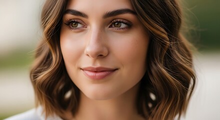 Naklejka premium Beautiful Woman with a Smile.