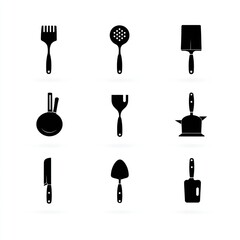 Kitchen utensil icons