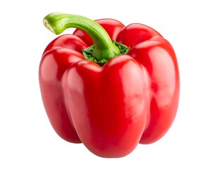 Single, vibrant red bell pepper (1)