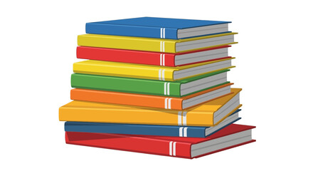 Stack of Colorful Books for Learning and Knowledge Concepts