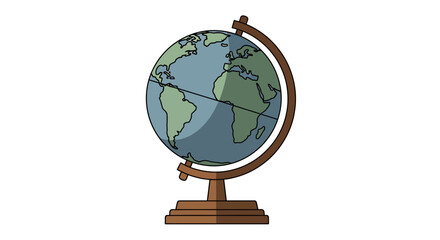 World Globe on Stand Educational and Travel Concept