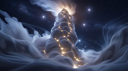 Space scene featuring galaxy, nebula, starfield, the night sky and Milky Way, planet, moon, comet, asteroid, aurora, eclipse, ringed planet, black hole, and astronaut Generative AI