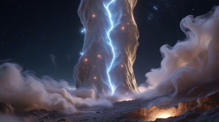 Space scene featuring galaxy, nebula, starfield, the night sky and Milky Way, planet, moon, comet, asteroid, aurora, eclipse, ringed planet, black hole, and astronaut Generative AI