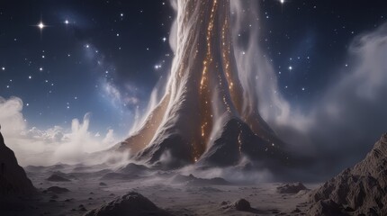 Space scene featuring galaxy, nebula, starfield, the night sky and Milky Way, planet, moon, comet, asteroid, aurora, eclipse, ringed planet, black hole, and astronaut Generative AI