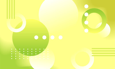 Decorative abstract geometric background with yellow green tones