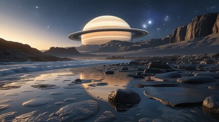 Space scene featuring galaxy, nebula, starfield, the night sky and Milky Way, planet, moon, comet, asteroid, aurora, eclipse, ringed planet, black hole, and astronaut Generative AI