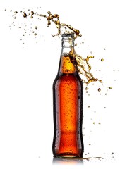 Soda bottle with splash