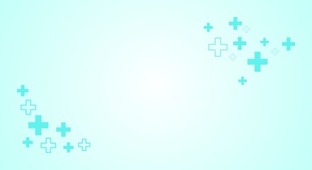 Modern medical-themed concept design on a light blue gradient background. 01.