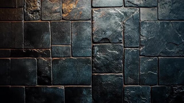 Dark Stone Tile Wall Texture.