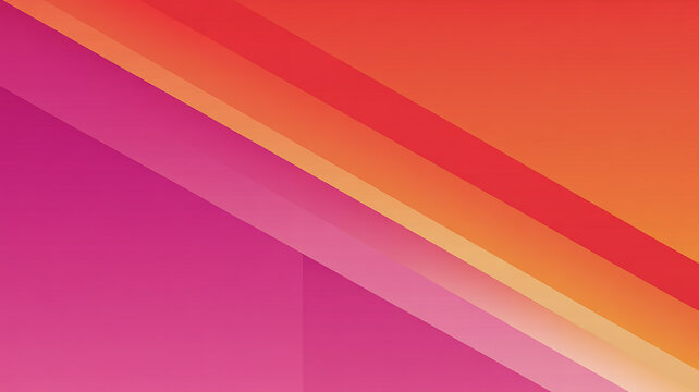Abstract diagonal stripes of pink orange and red colors