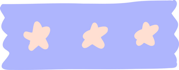 Fototapeta premium Decorative pastel star garland ideal for festive occasions, nursery decor, or party backgrounds.