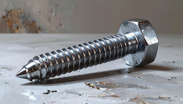 Close-up of a metal screw