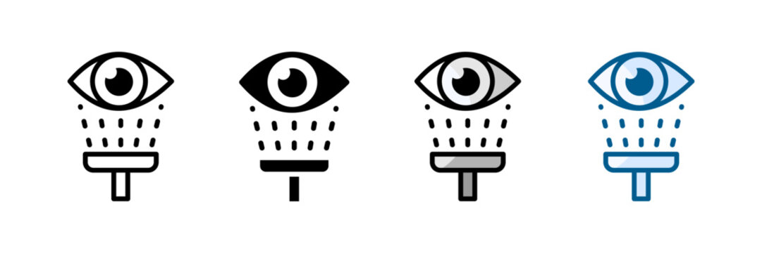 Eyewash Icon Set Multiple Style Collection