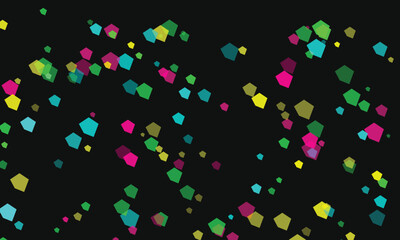 Abstract Geometric Pattern with Vibrant Colors on a Dark Background for Creative Designs