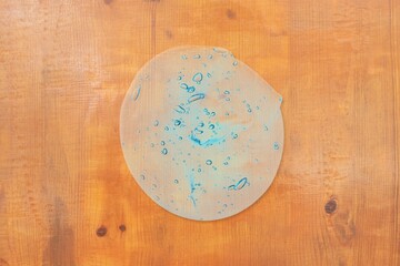 A blob of clean transparent gel glossy texture