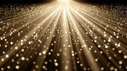 Golden light rays radiate from the Andes mountains,